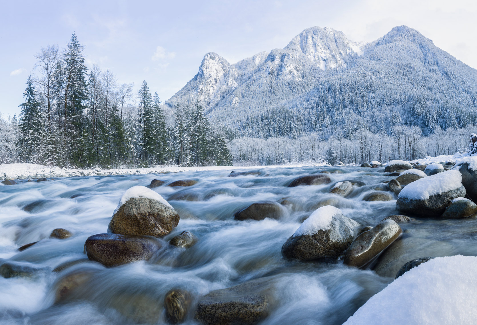 Winter River Landscape
